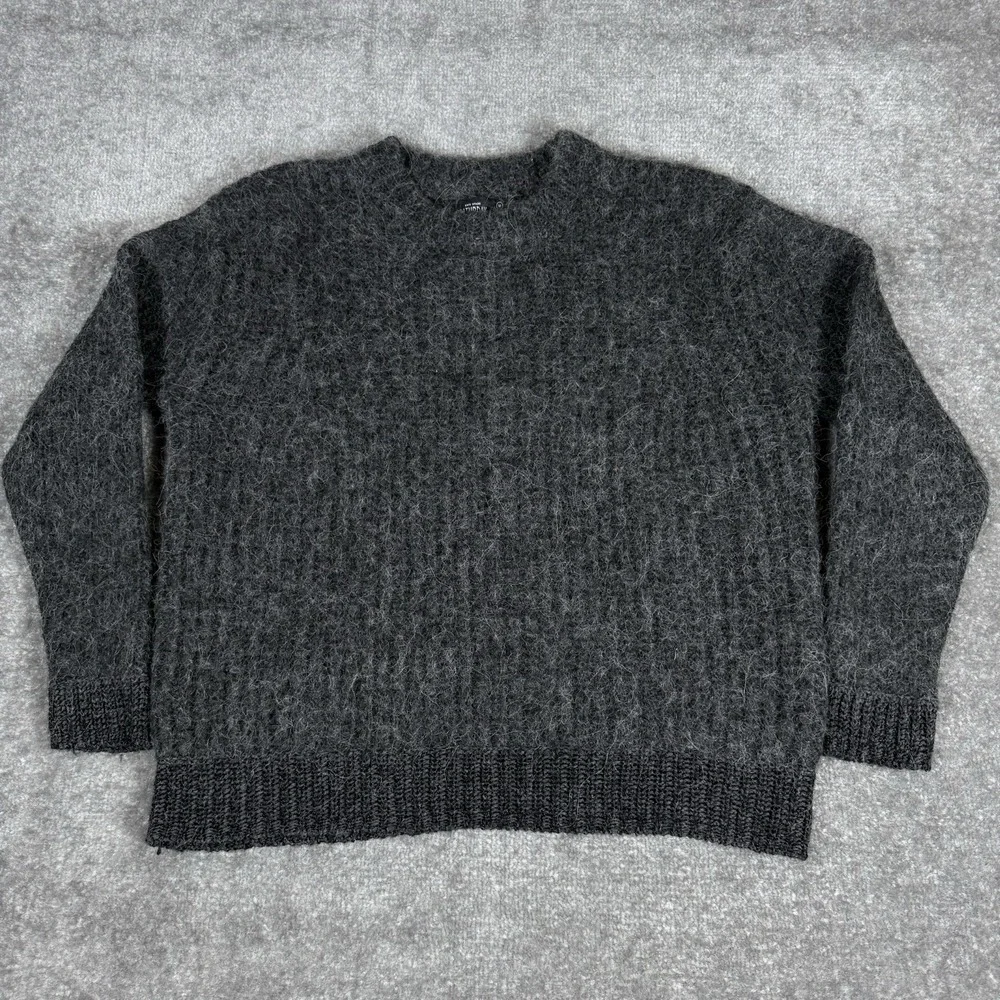 Kate Spade Saturday Sweater Women's Medium Gray Alpaca‎ Wool Blend Long Sleeve